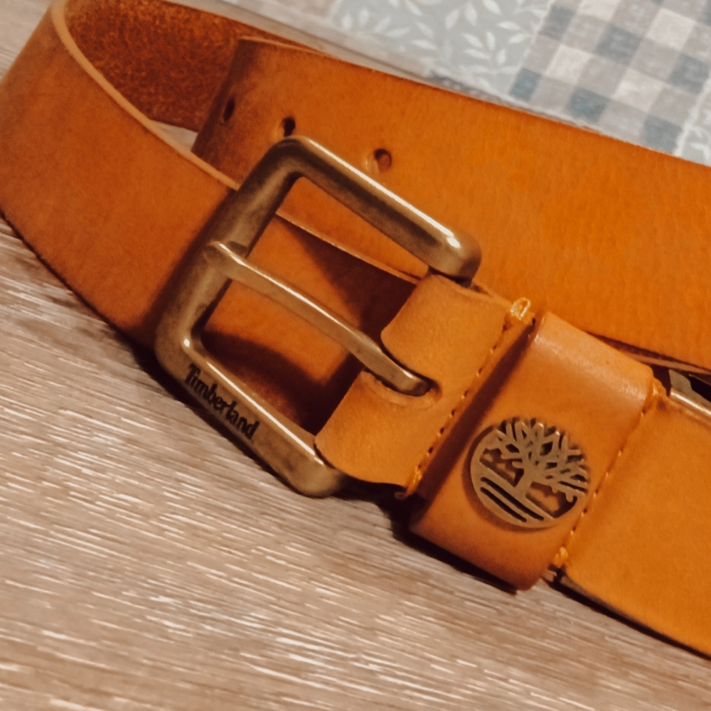 Wheat Tan Leather Timberland Sz 48 Men's Belt